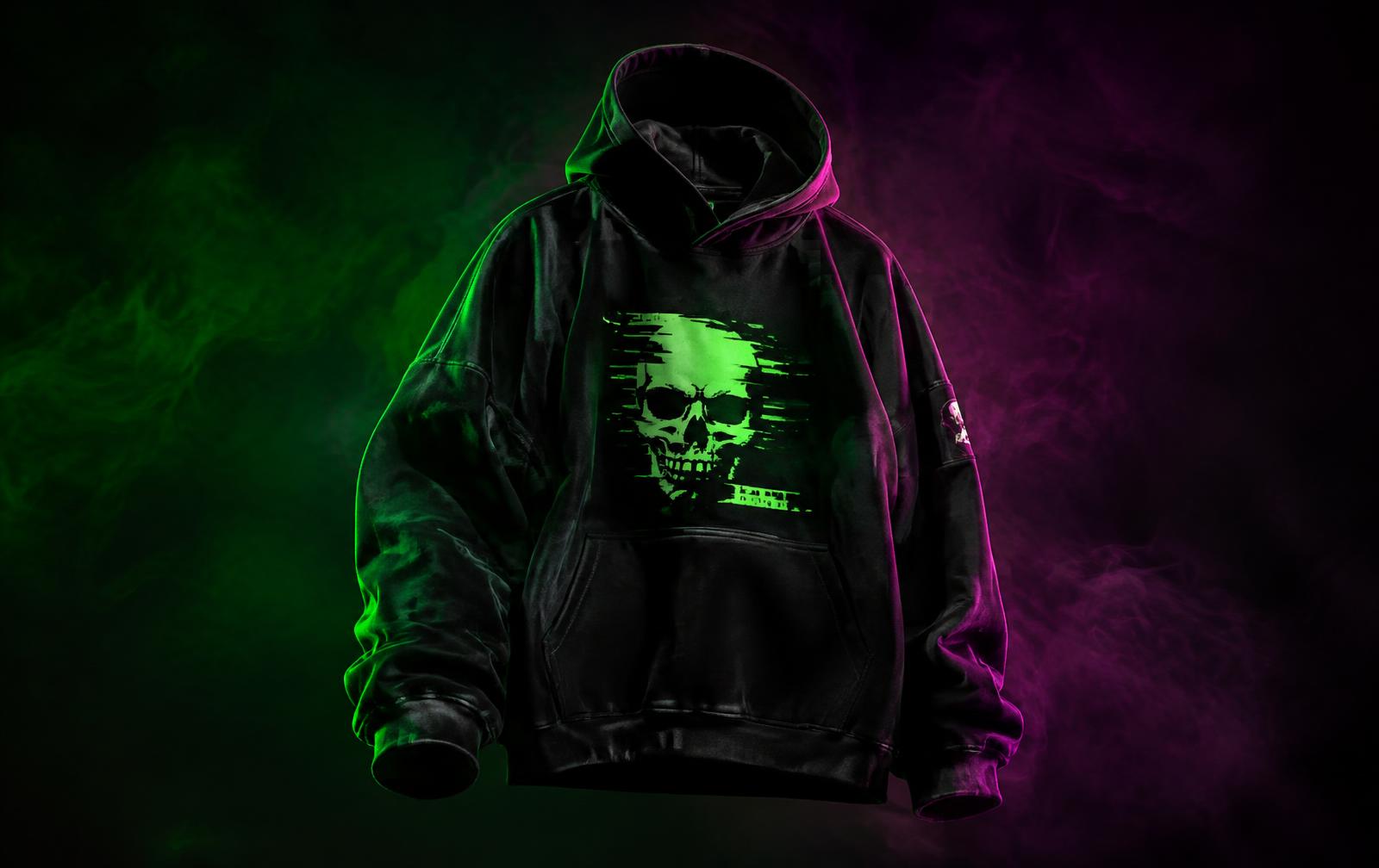 Glitch Skull Hoodie